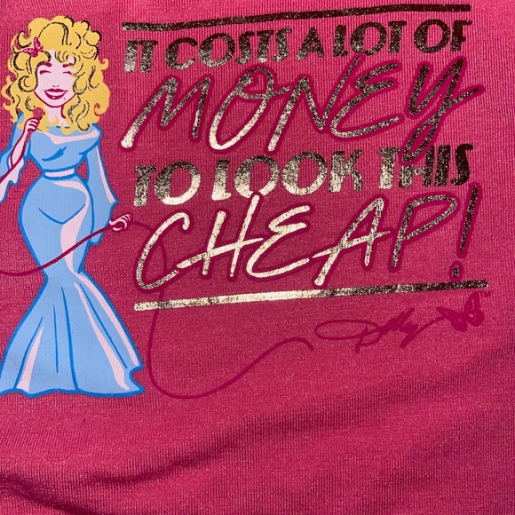New Dolly Parton Doggy Parton Pink Dog T-Shirt/Clothes Size Small - Picture 2 of 4